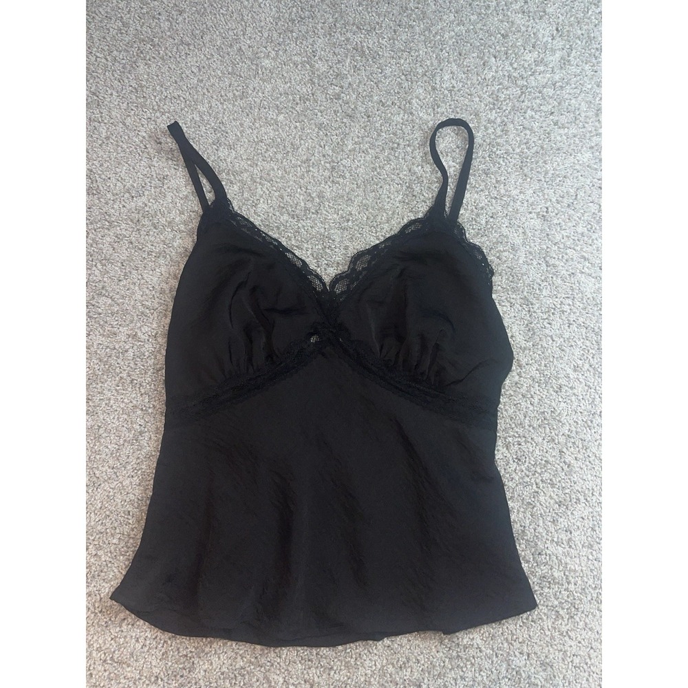 Wild Fable Black Lace Tank Top Cami Babydoll Fairy Grunge Witchy Womens M NWT